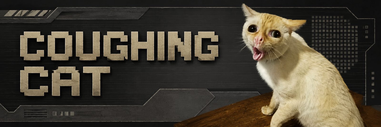 official Coughing Cat website banner, made by a friend, matches nothing else on this page